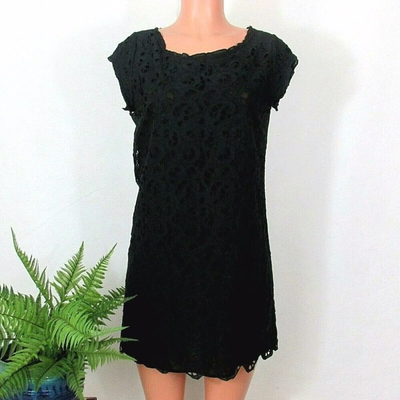 lace overlay mini dress